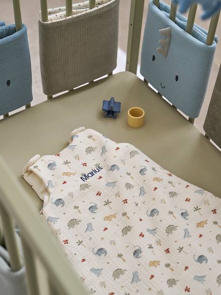 Cotton Muslin Sleeping Bag, MINISAURUS multicoloured - vertbaudet enfant 