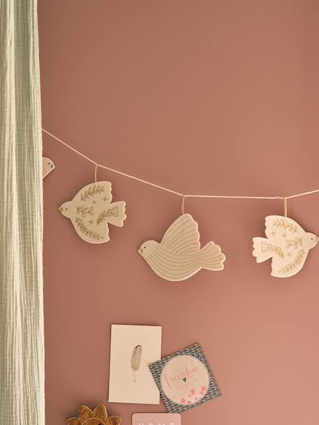 Felt Bird Garland ecru - vertbaudet enfant 