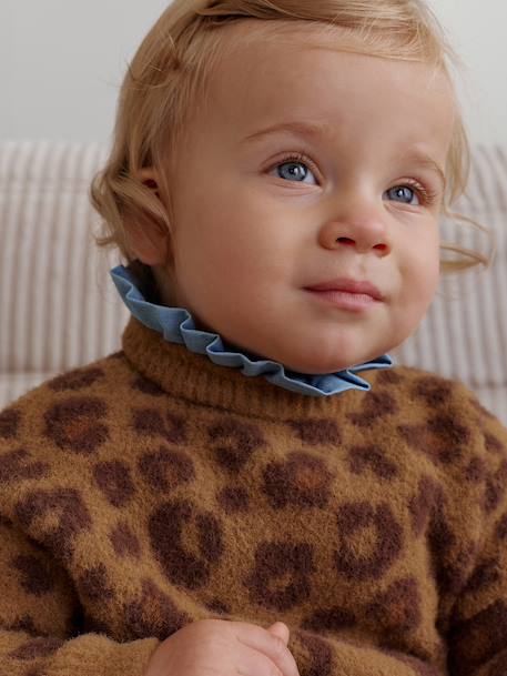 Leopard chambray baby jumper brown - vertbaudet enfant 