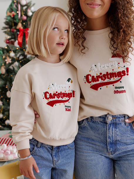 Christmas Sweatshirt for Children, Family Capsule Collection vanilla - vertbaudet enfant 