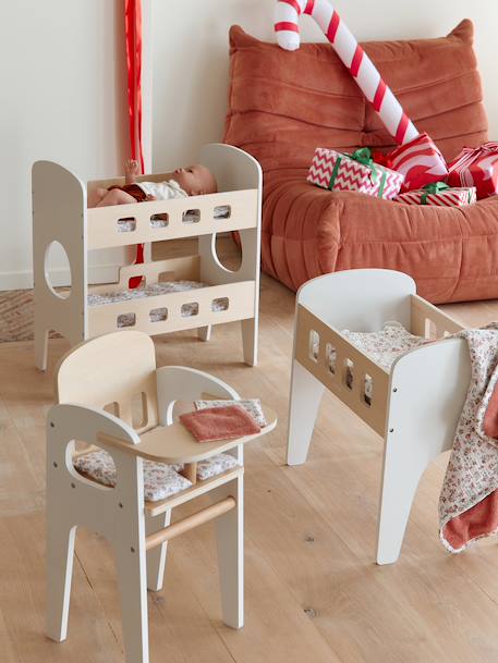 Bunk Bed in FSC® Wood for Baby Dolls white - vertbaudet enfant 