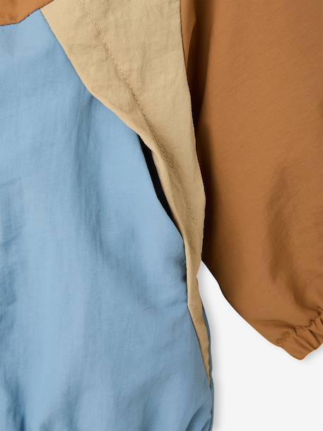 Windcheater Jacket for Baby Boys, by CYRILLUS aqua green+caramel - vertbaudet enfant 