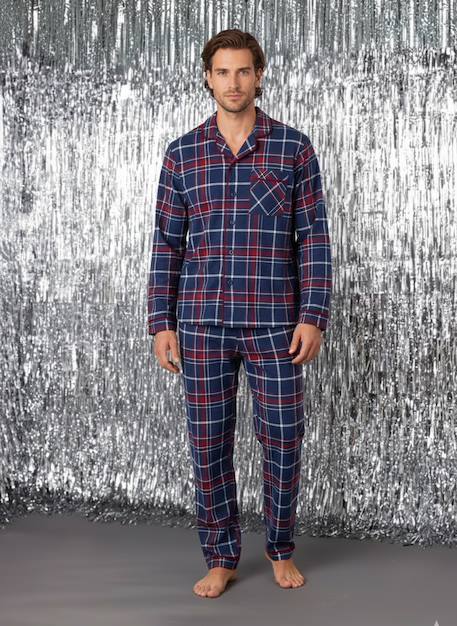 Pyjama homme flanelle noël capsule famille bordeaux - vertbaudet enfant 