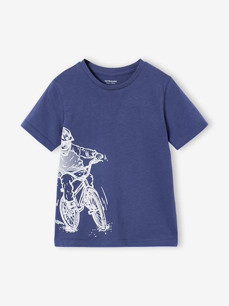 Lot 3 T-shirt manches courtes bleu pétrole+caramel+marine+vert amande - vertbaudet enfant 