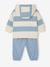 Baby sweatshirt and joggers set crystal blue - vertbaudet enfant 