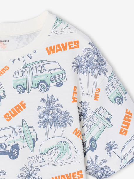 Short-Sleeved T-Shirt for Boys anthracite+ecru+white - vertbaudet enfant 