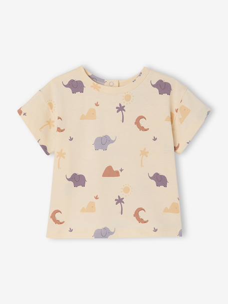 T-shirt bébé garçon imprimé vanille - vertbaudet enfant 