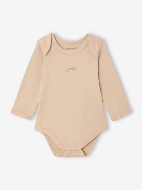 Lot 7 bodies bébé manches longues lot blanc - vertbaudet enfant 