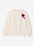 Sweatshirt with Iron-On Patches for Girls ecru - vertbaudet enfant 