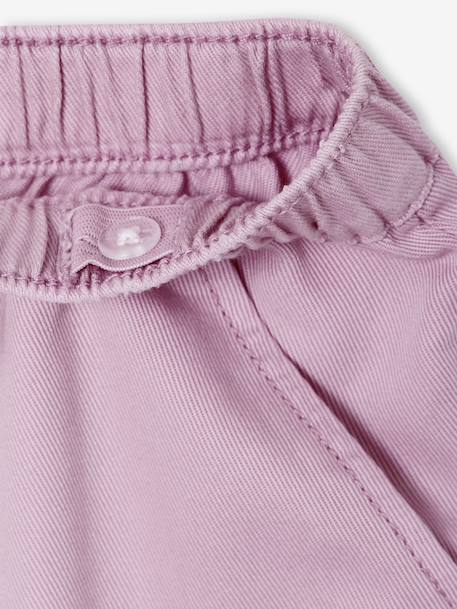 Wide-Leg, Lyocell Bermuda Shorts for Girls khaki+lilac - vertbaudet enfant 