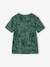 Printed boy's t-shirt denim blue+lichen+marl white+mint green - vertbaudet enfant 