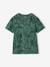 Printed boy's t-shirt denim blue+lichen+marl white+mint green - vertbaudet enfant 