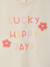 T-Shirt with Crochet Details for Baby Girls ecru+pale pink - vertbaudet enfant 