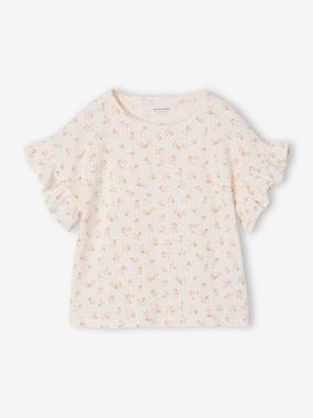 Girls-Girl's pointelle knit t-shirt 