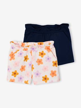 Girls-Pack of 2 Pairs of Shorts for Girls