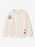 Sweatshirt with Iron-On Patches for Girls ecru - vertbaudet enfant 