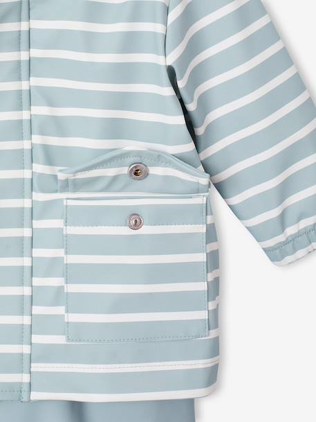 Rain coat and trousers set for baby boys grey blue - vertbaudet enfant 