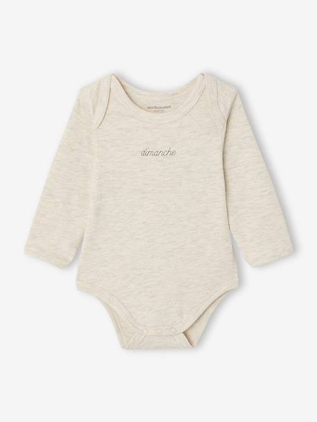 Pack of 7 Long-Sleeved Bodysuits for Babies set white - vertbaudet enfant 
