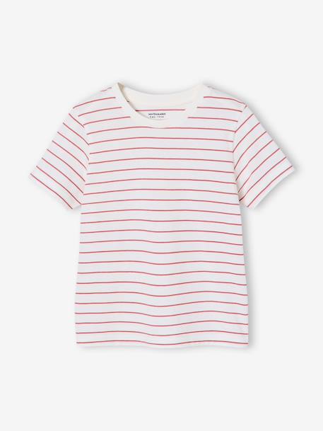 Pack of 3 short-sleeved t-shirts almond green+caramel+navy blue+petrol blue - vertbaudet enfant 