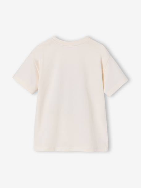 Short-Sleeved Animal T-Shirt for Boys ecru+fir green+white - vertbaudet enfant 