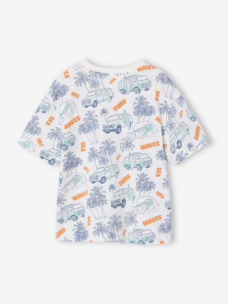 Short-Sleeved T-Shirt for Boys anthracite+ecru+white - vertbaudet enfant 