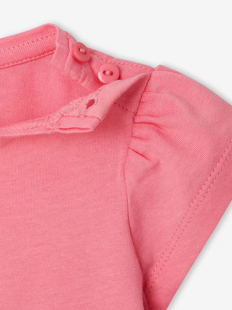 Fancy T-Shirt for Baby Girls light blue+rose - vertbaudet enfant 