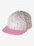 Casquette fleurie fille blanc imprimé+bleu+pivoine - vertbaudet enfant 
