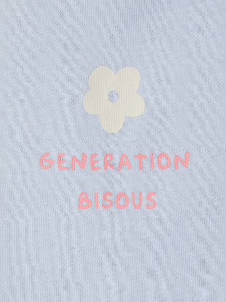 Fancy T-Shirt for Baby Girls light blue+rose - vertbaudet enfant 