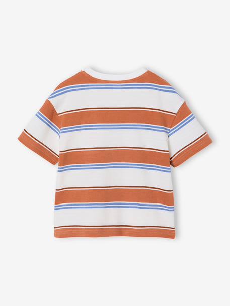 Striped T-Shirt for Boys printed orange - vertbaudet enfant 