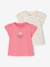 Fancy T-Shirt for Baby Girls light blue+rose - vertbaudet enfant 