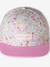 Casquette fleurie fille blanc imprimé+bleu+pivoine - vertbaudet enfant 