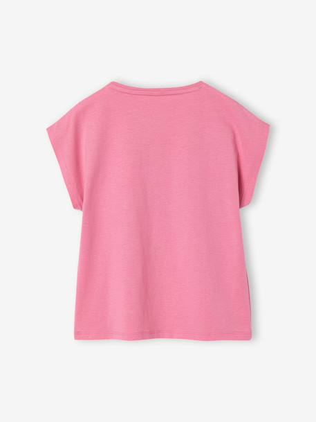 T-shirt manches courtes anthracite+rose - vertbaudet enfant 