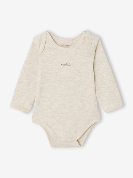 Pack of 7 Long-Sleeved Bodysuits for Babies set white - vertbaudet enfant 
