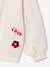 Sweatshirt with Iron-On Patches for Girls ecru - vertbaudet enfant 