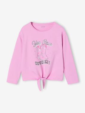 T-shirt fille à nouette - vertbaudet enfant Fille-T-shirt fille à nouette