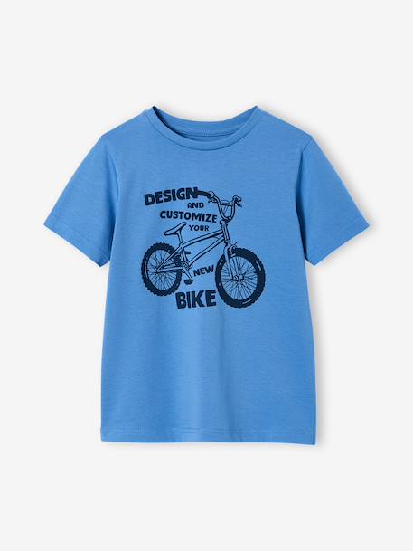 T-shirt garçon imprimé blanc chiné+bleu moyen+menthe+ocre+olive+terracotta+vert d'eau - vertbaudet enfant 