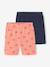 Pack of 2 girls' cycling shorts beige+coral - vertbaudet enfant 