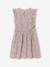 Frilly seersucker dress for girls chequered red+printed white+sage green+vanilla - vertbaudet enfant 