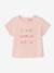 T-Shirt with Crochet Details for Baby Girls ecru+pale pink - vertbaudet enfant 
