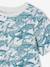 Printed boy's t-shirt denim blue+lichen+marl white+mint green - vertbaudet enfant 