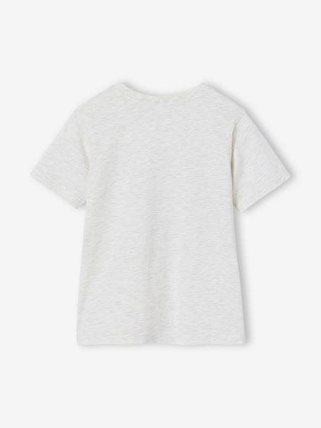 Printed boy's t-shirt aqua green+marl white+medium blue+mint green+ochre+olive+terracotta - vertbaudet enfant 