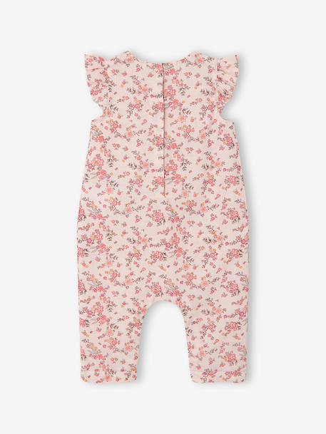 Ensemble bébé fille combinaison + bandeau imprimés rose imprimé+rose pâle+rose poudré+vert céladon imprimé - vertbaudet enfant 