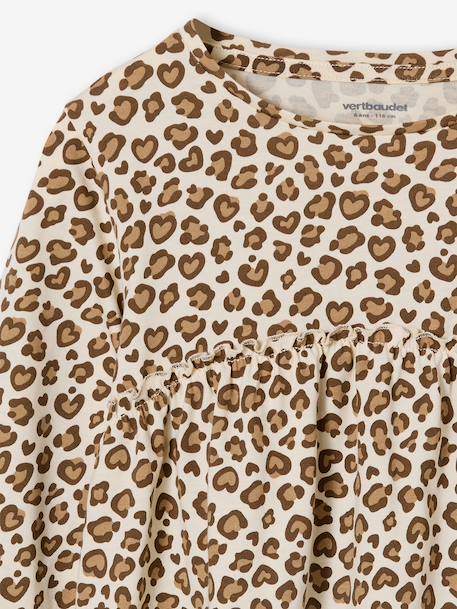 Printed Top for Girls beige+ecru+grey green+rosy - vertbaudet enfant 