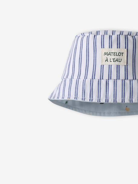 Reversible Bucket Hat for Baby Boys sky blue - vertbaudet enfant 