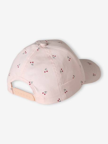 Casquette fille coton à motifs cerises rose pâle - vertbaudet enfant 