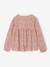 T-shirt blouse fille imprimé manches longues beige+écru+rose poudré+vert de gris - vertbaudet enfant 