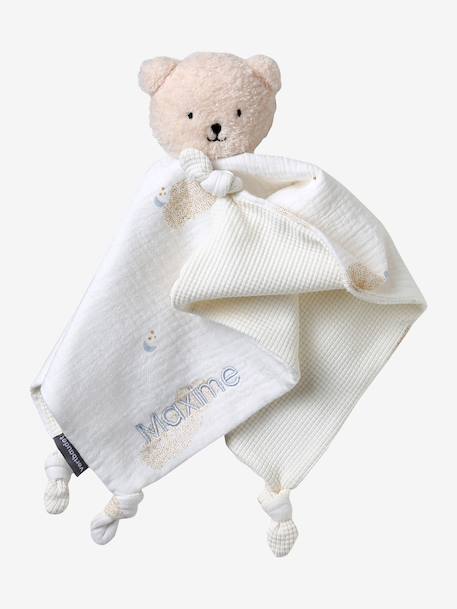 Doudou personnalisable et hochet avec mallette NUAGE blanc - vertbaudet enfant 