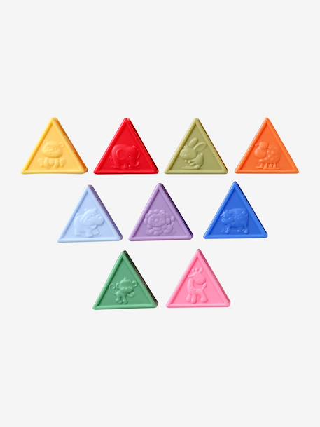Set of 9 sensory triangles multicoloured - vertbaudet enfant 