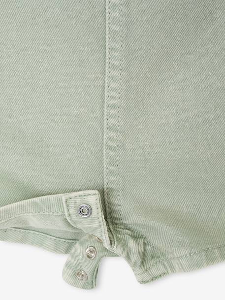Short Dungarees for Baby Boys aqua green - vertbaudet enfant 