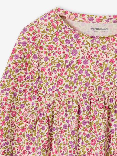 Printed Top for Girls beige+ecru+grey green+rosy - vertbaudet enfant 
